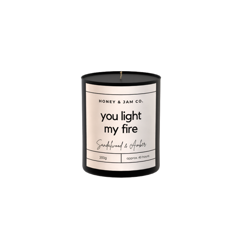 200g Black Candle ‘You light my fire’