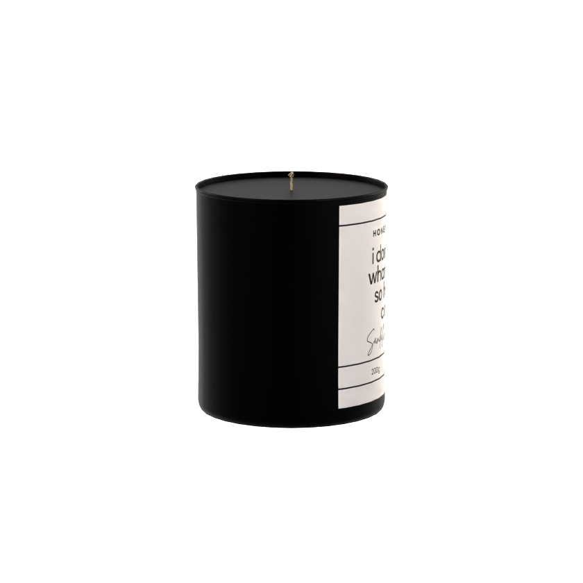 200g Black Candle ‘I don't know what you like so here's a candle'