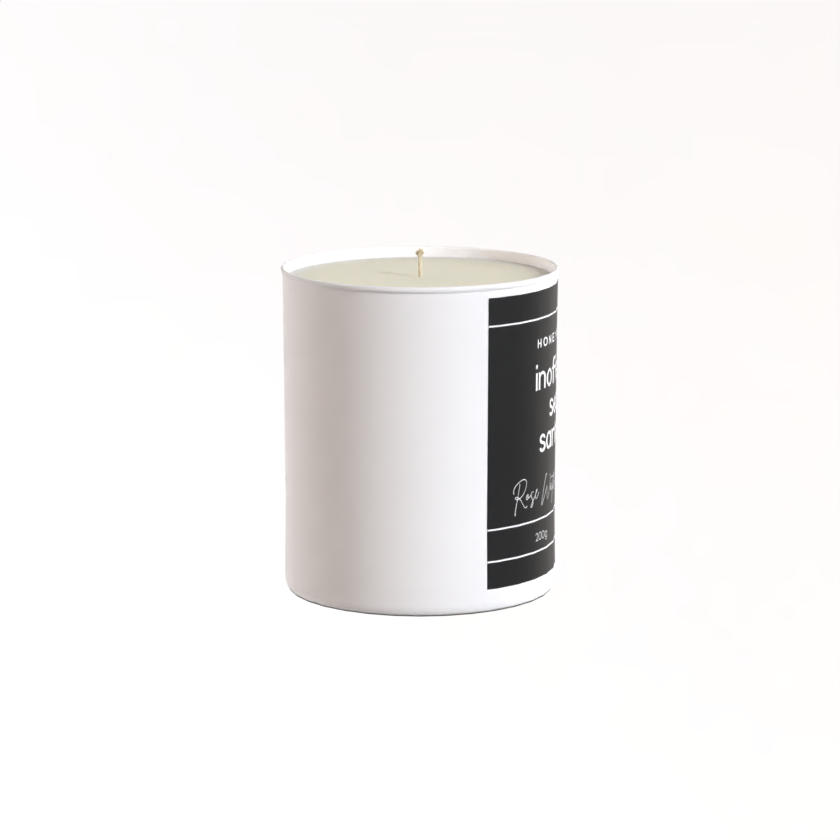 200g White candle ‘Inoffensive Secret Santa gift’